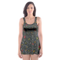 Abstract Reg Skater Dress Swimsuit by FunkyPatterns