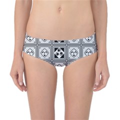 Black And White Classic Bikini Bottoms by FunkyPatterns