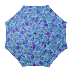 Blue And Purple Glowing Golf Umbrellas by FunkyPatterns