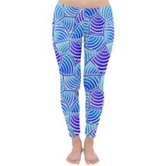 Blue And Purple Glowing Winter Leggings 