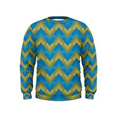 Blue And Yellow Kids  Sweatshirt