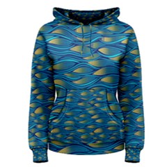 Blue Waves Women s Pullover Hoodie by FunkyPatterns