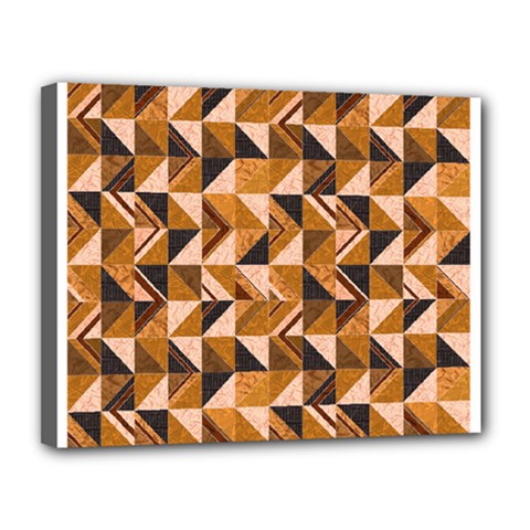 Brown Tiles Canvas 14  X 11  by FunkyPatterns