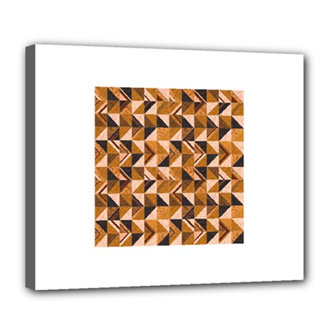 Brown Tiles Deluxe Canvas 24  X 20   by FunkyPatterns