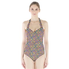 Funky Reg Women s Halter One Piece Swimsuit by FunkyPatterns