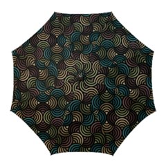 Glowing Abstract Golf Umbrellas by FunkyPatterns