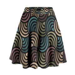 Glowing Abstract High Waist Skirt by FunkyPatterns