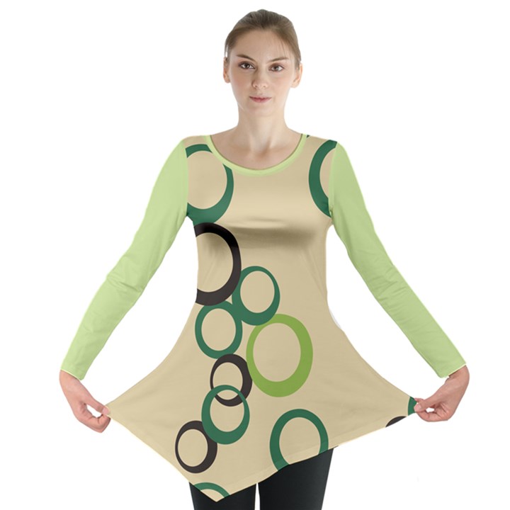 green circles Long Sleeve Tunic 