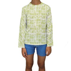 Pastel Green Kid s Long Sleeve Swimwear by FunkyPatterns