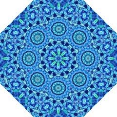Blue Sea Jewel Mandala Hook Handle Umbrella (medium) by Zandiepants