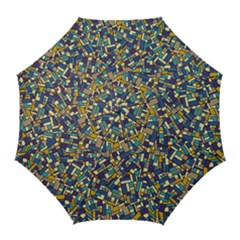 Pastel Tiles Golf Umbrellas by FunkyPatterns