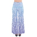 Blue Ombre Feather Pattern, White,  Pants View1