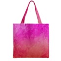 Ombre Pink Orange Zipper Grocery Tote Bag View2