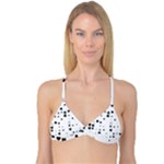 Black Hearts Reversible Tri Bikini Top