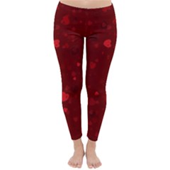 Glitter Hearts Winter Leggings  by TRENDYcouture