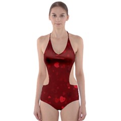 Glitter Hearts Cut-out One Piece Swimsuit by TRENDYcouture