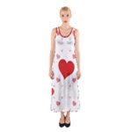 Centered Heart Sleeveless Maxi Dress