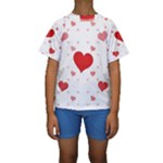 Centered Heart Kid s Short Sleeve Swimwear