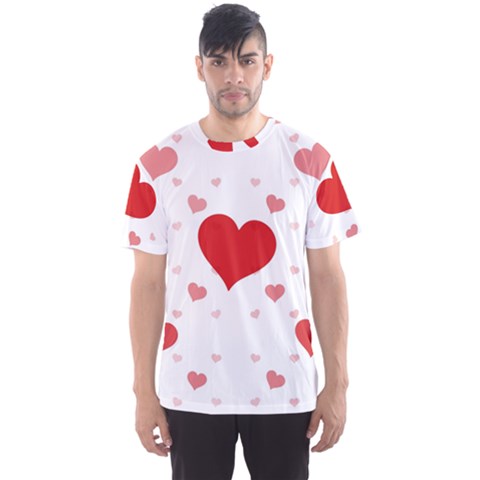 Centered Heart Men s Sport Mesh Tee by TRENDYcouture