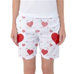 Centered Heart Women s Basketball Shorts