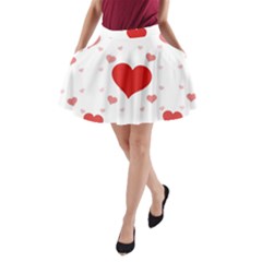 Centered Heart A-line Pocket Skirt by TRENDYcouture