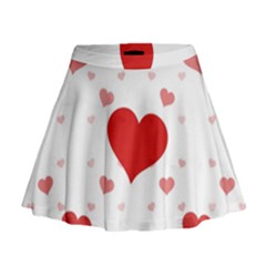 Centered Heart Mini Flare Skirt by TRENDYcouture