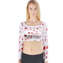 Bubble Hearts Long Sleeve Crop Top View1