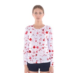 Bubble Hearts Women s Long Sleeve Tee