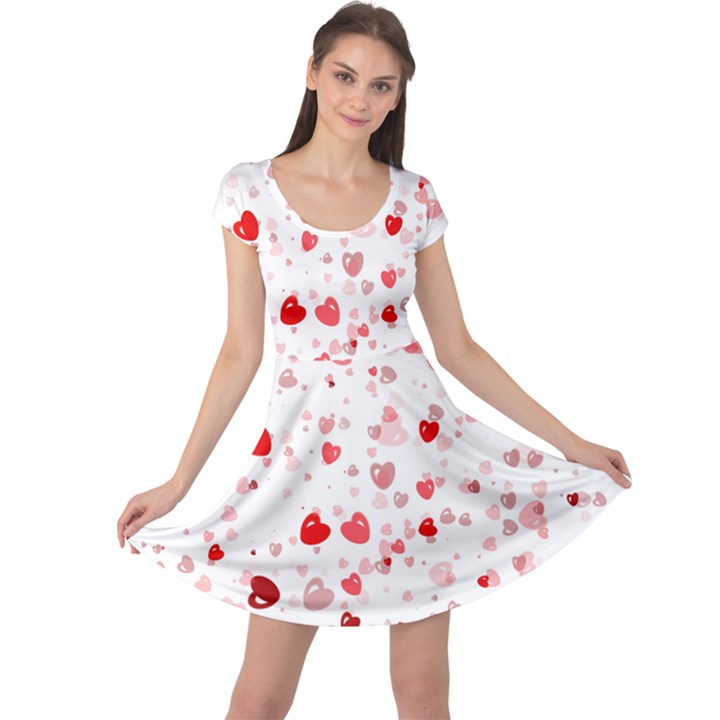Bubble Hearts Cap Sleeve Dresses