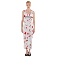 Bubble Hearts Fitted Maxi Dress by TRENDYcouture