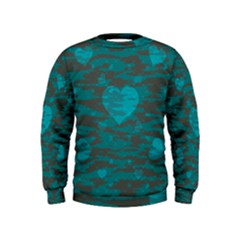 Camo Hearts Kids  Sweatshirt by TRENDYcouture