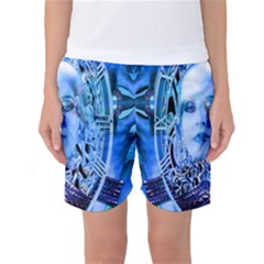 Clockwork Blue Women s Basketball Shorts by icarusismartdesigns