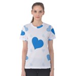 Blue Hearts Women s Cotton Tee