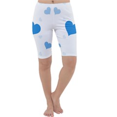 Blue Hearts Cropped Leggings  by TRENDYcouture