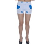 Blue Hearts Skinny Shorts