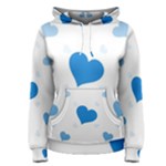 Blue Hearts Women s Pullover Hoodie