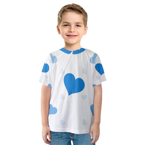 Blue Hearts Kid s Sport Mesh Tee by TRENDYcouture
