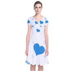 Blue Hearts Wrap Dress by TRENDYcouture