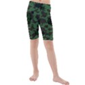 Green Camo Hearts Kid s Mid Length Swim Shorts View1