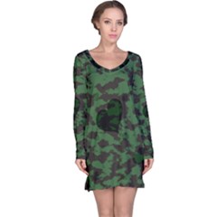 Green Camo Hearts Long Sleeve Nightdress by TRENDYcouture