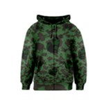 Green Camo Hearts Kids  Zipper Hoodie