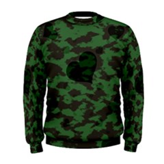 Green Camo Hearts Men s Sweatshirt by TRENDYcouture