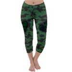 Green Camo Hearts Capri Winter Leggings 