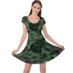 Green Camo Hearts Cap Sleeve Dresses