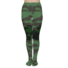 Green Camo Hearts Women s Tights by TRENDYcouture