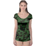 Green Camo Hearts Boyleg Leotard (Ladies)