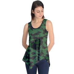 Green Camo Hearts Sleeveless Tunic by TRENDYcouture