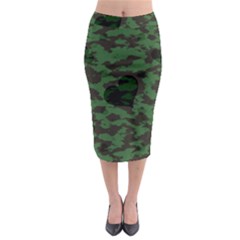 Green Camo Hearts Midi Pencil Skirt by TRENDYcouture