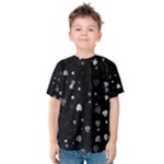 Black and White Hearts Kid s Cotton Tee