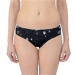 Black and White Hearts Hipster Bikini Bottoms